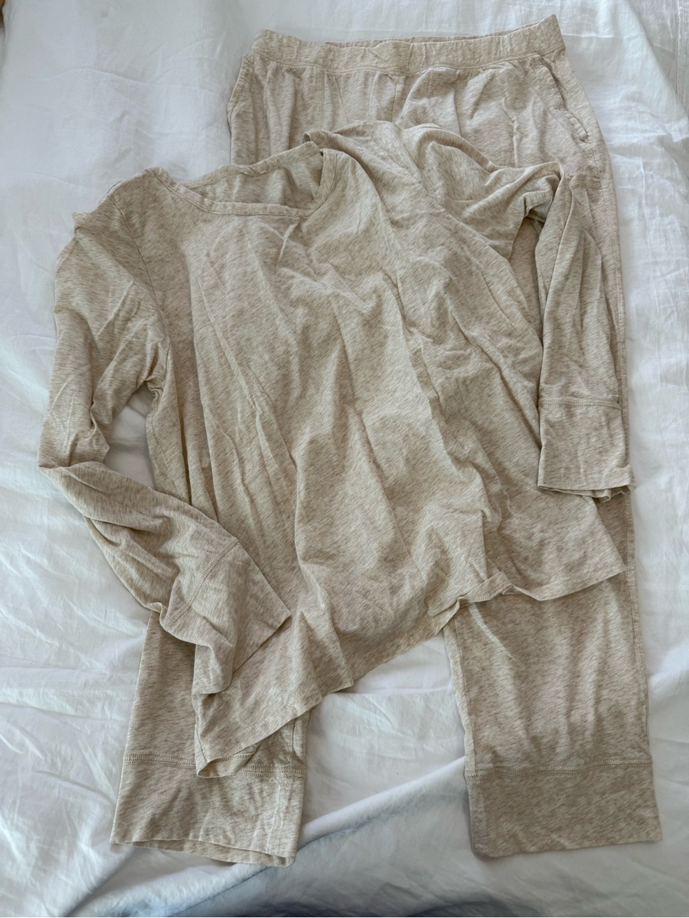 Skin Organics Cozy Neutral Lounge Set - Light Heather Beige EUC 0851